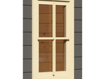 OKNO ZA LESENO HIKO KARIBU NAOKNICE ZA 28MM SLONOVA KOST BELA 69X79 CM